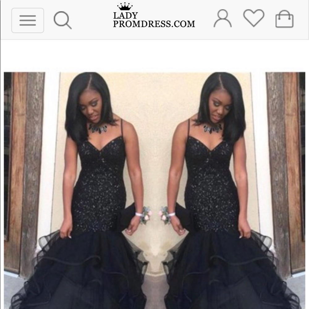 Beautiful Black Sparkly Mermaid Gown/Prom Dress 🖤